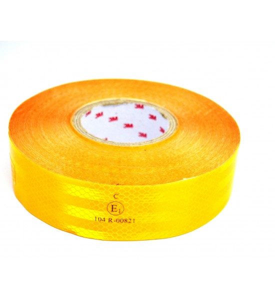 Banda reflectorizanta, brand 3M, galbena, 50 metri