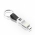 Cablu Breloc 3 în 1 Magnetic - USB to 8 Pin + Micro USB + USB-C/Type-C, Albastru