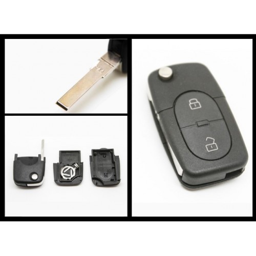 Carcasa Cheie after market  Briceag compatibila cu  Audi 2 Butoane , fara logo
