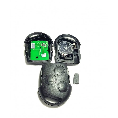 Cheie completa after market , compatibila cu  Ford 3 butoane cu electronica si cip , fara logo
