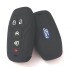 Husa Silicon Cheie Auto, Ford, 4+1 buton panica, neagra, SIL 264