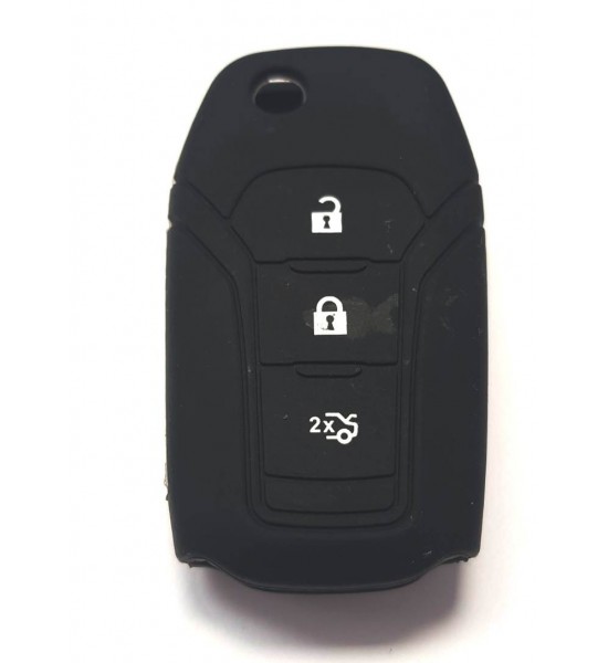 Husa Silicon Cheie Auto, Ford, briceag, 3 butoane, neagra, SIL 221