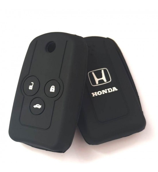 Husa Silicon Cheie Auto, Honda, 3 butoane, neagra, SIL 229