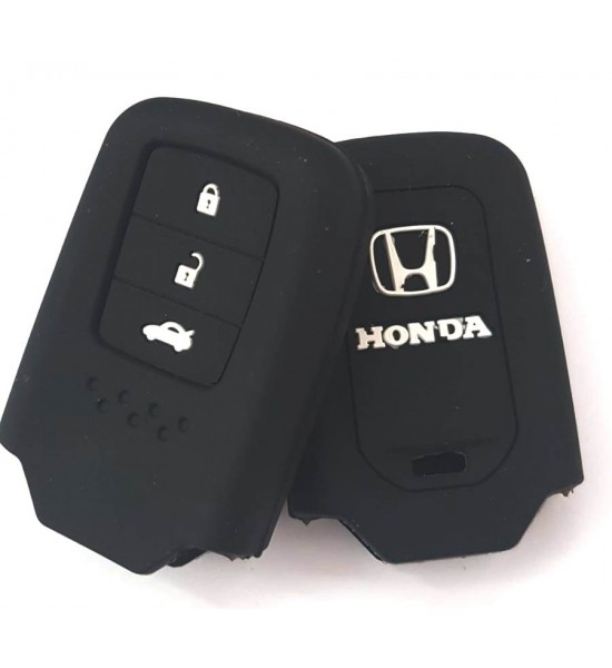 Husa Silicon Cheie Auto, Honda, 3 butoane, neagra, SIL 243