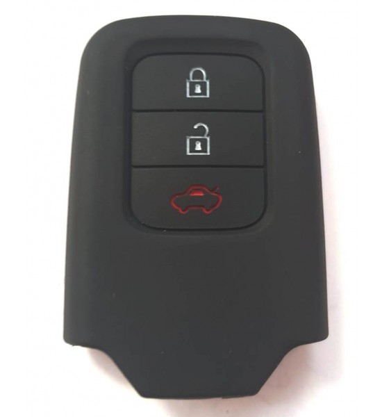 Husa Silicon Cheie Auto, Honda, 3 butoane, neagra, SIL 343