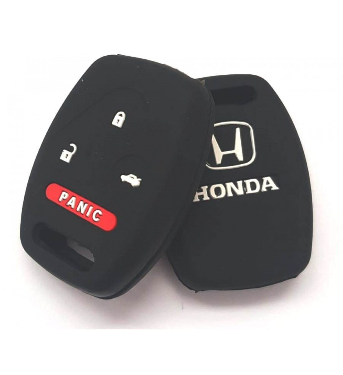 Husa Silicon Cheie Auto, Honda, 3+1 buton de panica, neagra