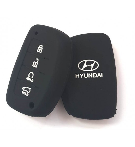 Husa Silicon Cheie Auto, Hyundai, 4 butoane, neagra, SIL 227
