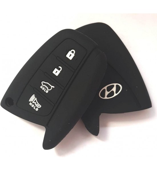 Husa Silicon Cheie Auto, Hyundai, 4 butoane, neagra, SIL 331