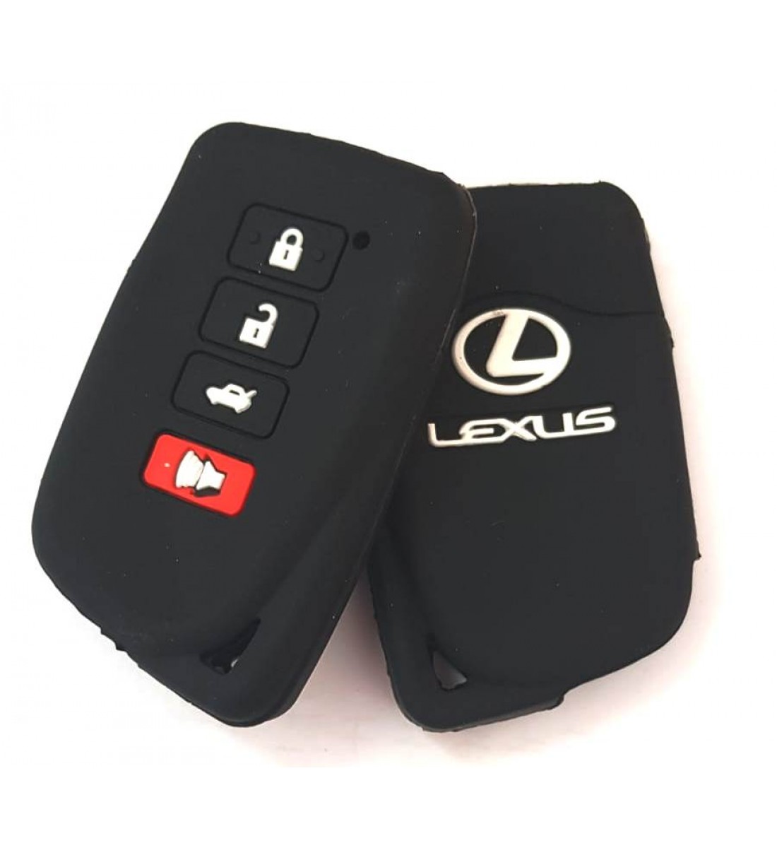 Husa Silicon Cheie Auto, Lexus, 3+1 buton panica, neagra, SIL 304