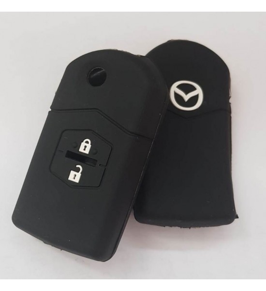 Husa Silicon Cheie Auto, Mazda, 2 butoane, neagra, SIL 323