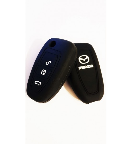 Husa Silicon Cheie Auto, Mazda, 3 butoane, neagra, SIL 178