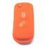 Husa Silicon Cheie Auto, Mercedes Benz, briceag, 2 butoane, portocalie, SIL 145