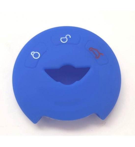 Husa Silicon Cheie Auto, Mini Cooper, 3 butoane, albastra, SIL 201 Husa Silicon Cheie Auto, Mini Cooper, 3 butoane, albastra, SIL 201