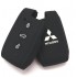 Husa Silicon Cheie Auto, Mitsubishi, 3 butoane, neagra