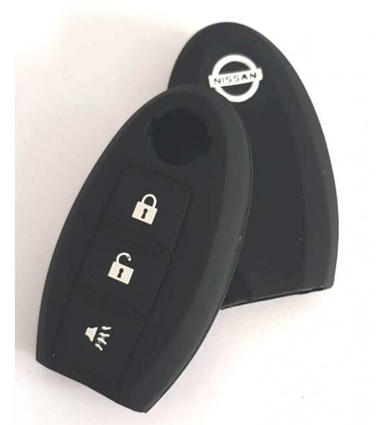 Husa Silicon Cheie Auto, Nissan, 3 butoane, neagra, SIL 294