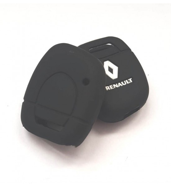 Husa Silicon Cheie Auto, Renault, 1 buton, neagra