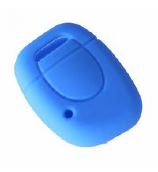 Husa Silicon Cheie Auto, Renault Clio / Supernova, 1 buton, albastra
