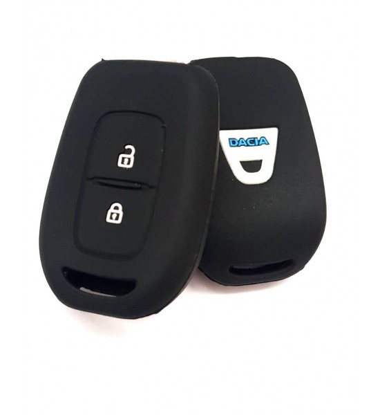 Husa Silicon Cheie Auto, Dacia Solenza, 2 butoane cu emblema, neagra Husa Silicon Cheie Auto, Dacia Solenza, 2 butoane cu emblema, neagra