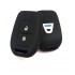 Husa Silicon Cheie Auto, Dacia Solenza, 2 butoane cu emblema, neagra