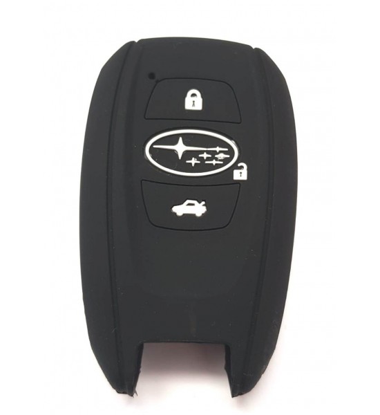 Husa Silicon Cheie Auto, Subaru, 3 butoane, neagra Husa Silicon Cheie Auto, Subaru, 3 butoane, neagra