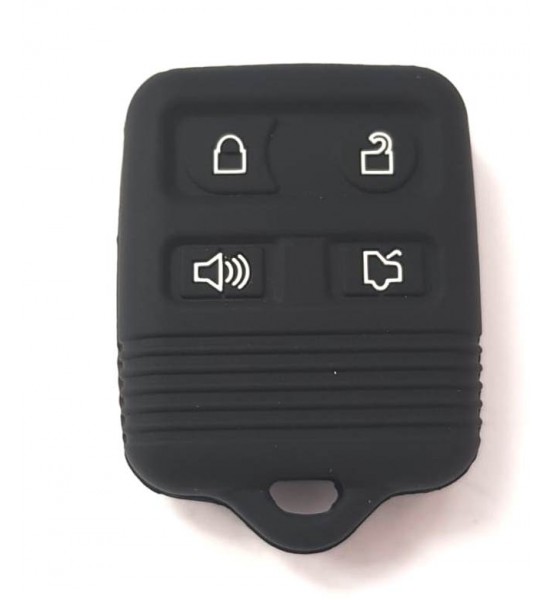 Husa Silicon Cheie Auto, Ford, telecomanda, 4 butoane, neagra, SIL 311