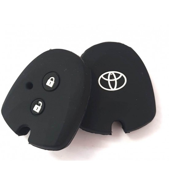 Husa Silicon Cheie Auto, Toyota, 2 butoane, negra, SIL 012