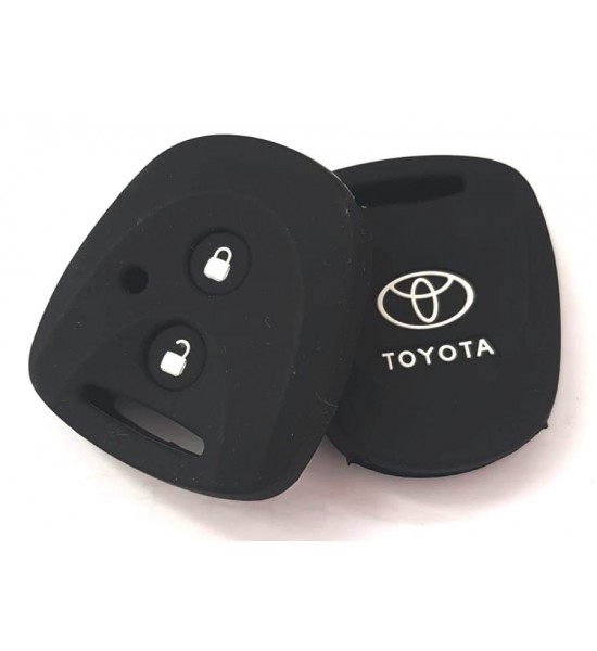 Husa Silicon Cheie Auto, Toyota, 2 butoane, neagra, SIL 306