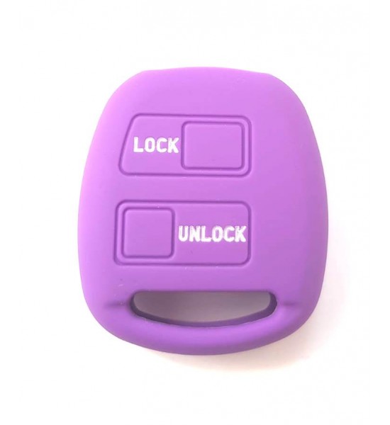 Husa Silicon Cheie Auto, Toyota, 2 butoane, mov, SIL 057