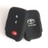 Husa Silicon Cheie Auto, Toyota, 2+1 buton panica, neagra, SIL 293