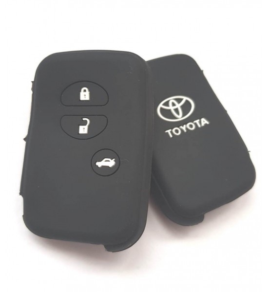 Husa Silicon Cheie Auto, Toyota, 3 butoane, neagra, SIL 052