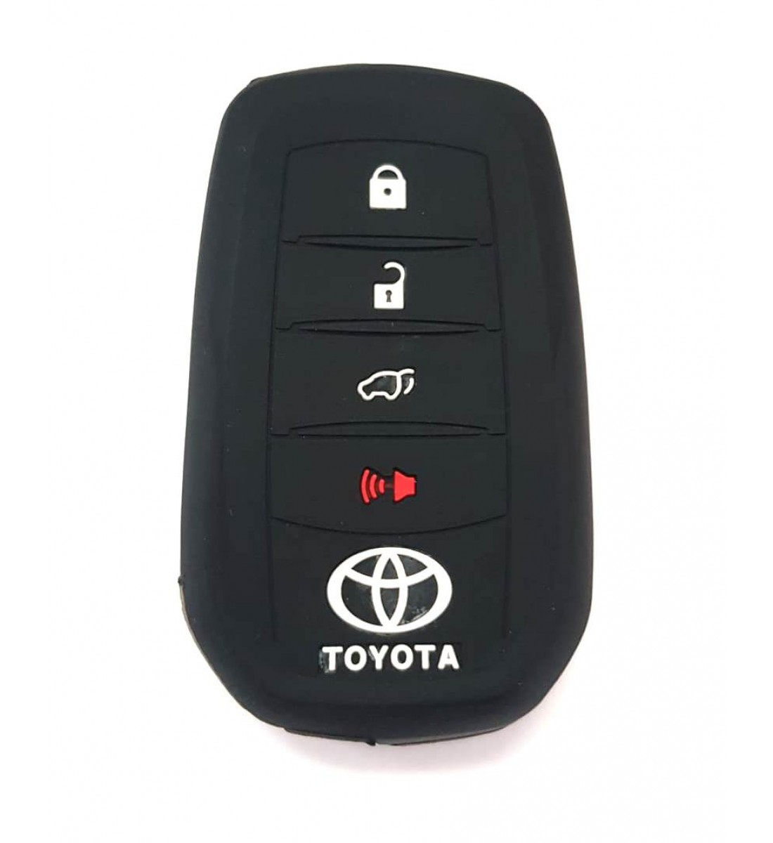 Husa Silicon Cheie Auto, Toyota, 3+1 buton de panica, neagra