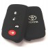 Husa Silicon Cheie Auto, Toyota, 3+1 buton panica, neagra, SIL 275