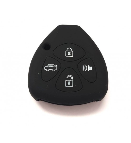 Husa Silicon Cheie Auto, Toyota, 4 butoane, neagra, SIL 144
