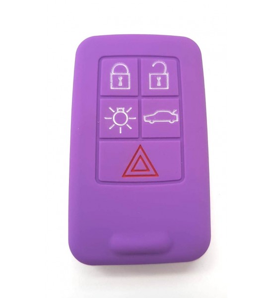Husa Silicon Cheie Auto, Volvo, 5 butoane, mov