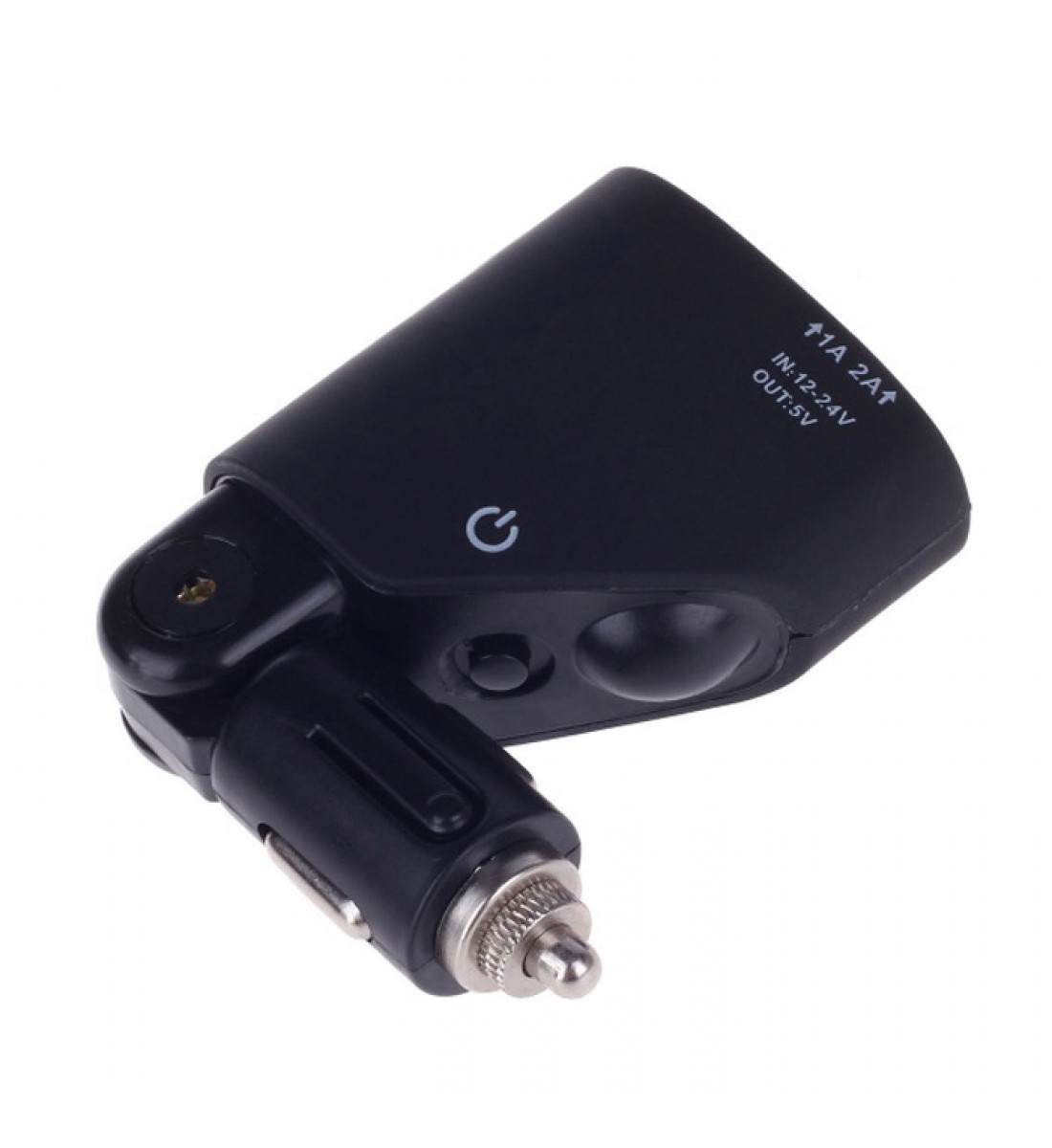 Incarcator auto, bricheta, include două porturi USB, 12 sau 24 V, 1A, 2A.