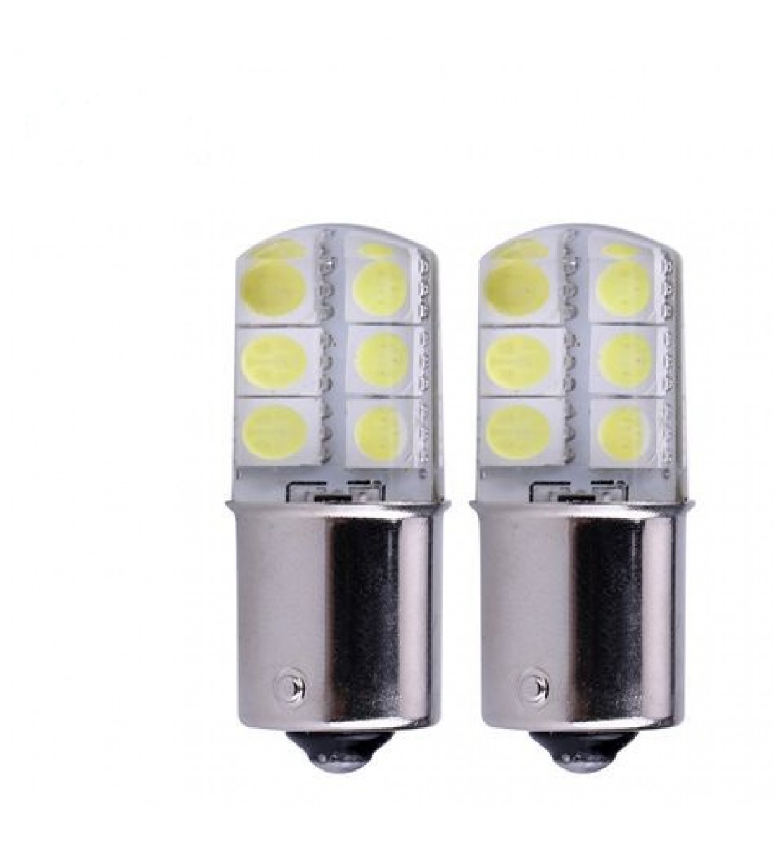 Set 2 Becuri  Auto, P21W/BA15s/1156, 12 smd, siliconat