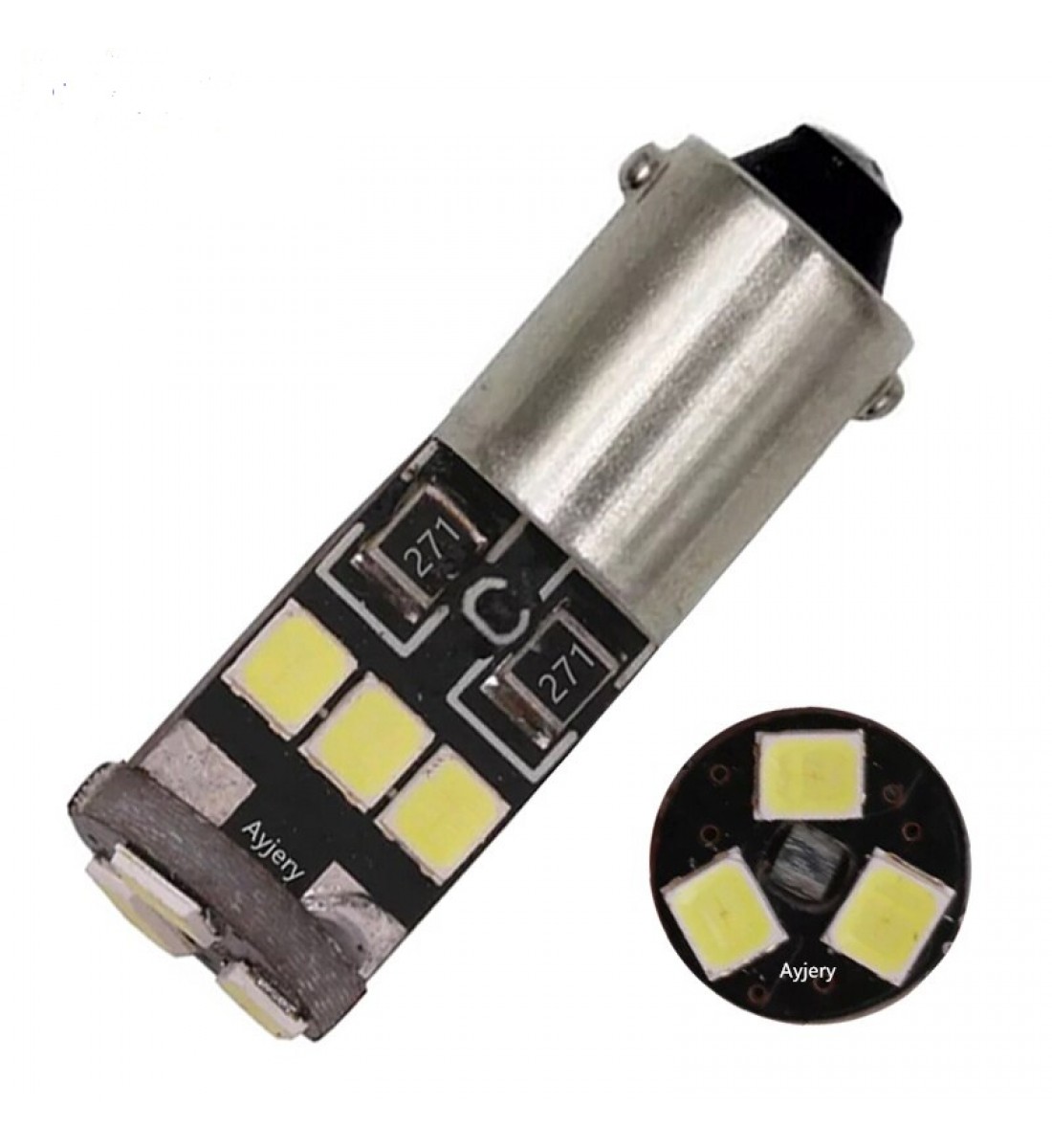 Bec  Auto, BA9S, 9 smd tip 2835, Canbus