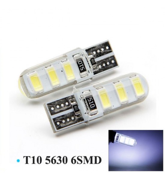 Set 2 becuri auto W5W/ T10- 6smd-verde