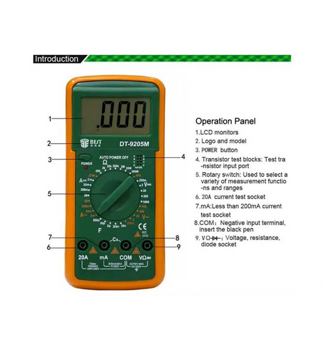 Multimetru BST-9205M 