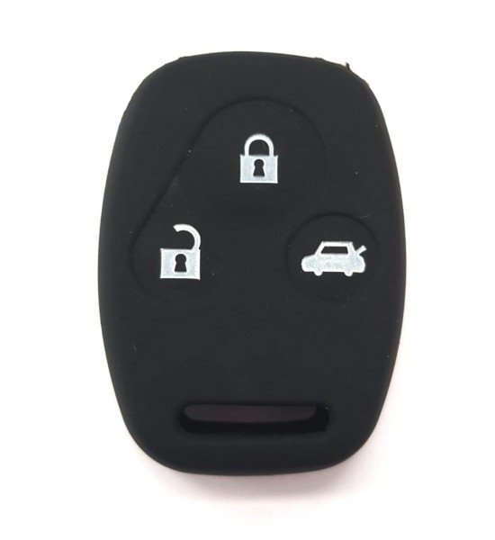 Husa Silicon Cheie Auto, Honda, 3 butoane, neagra