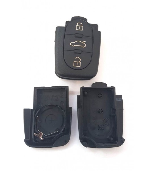 Carcasa cheie Audi, 3 butoane, cu locas pt baterie