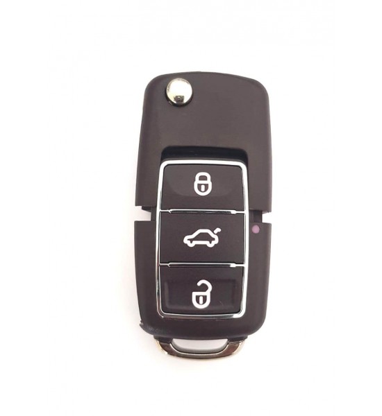 Carcasa cheie briceag VW 3 butoane maro Design NOU Carcasa cheie briceag VW 3 butoane maro Design NOU