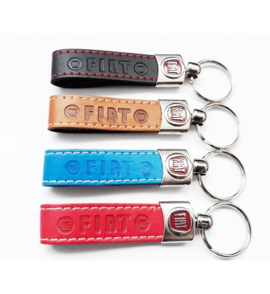 Breloc Chei, Piele Neagra, Logo Fiat