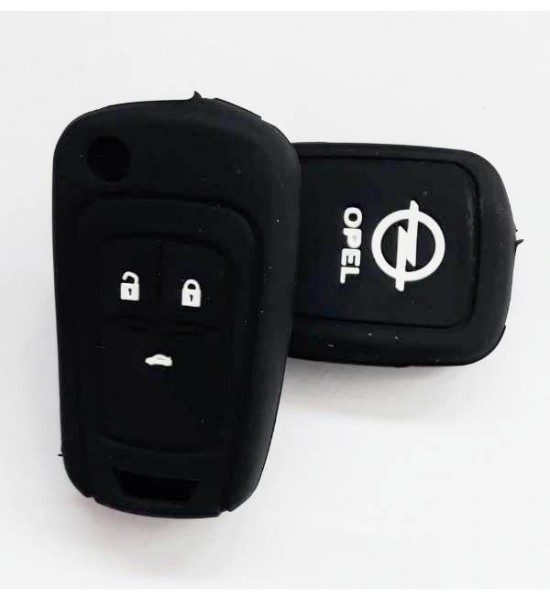 Husa Silicon Cheie Auto, Opel Insignia, 3 butoane, neagra