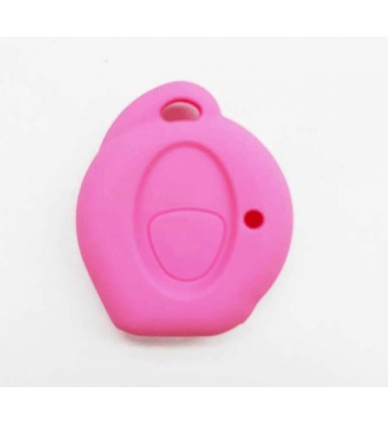 Husa Silicon Cheie Auto, Peugeot, 1 buton, roz, SIL 051