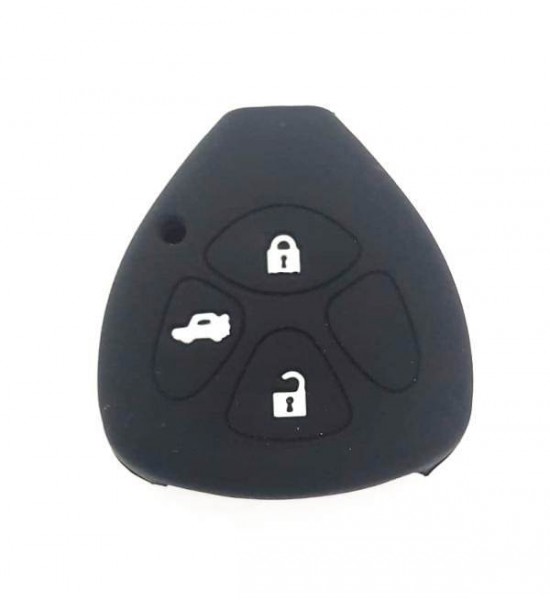 Husa Silicon Cheie Auto, Toyota, 3 butoane, neagra, SIL 211