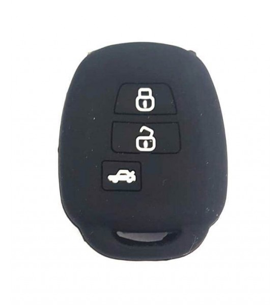 Husa Silicon Cheie Auto, Toyota, 3 butoane, neagra, SIL 341