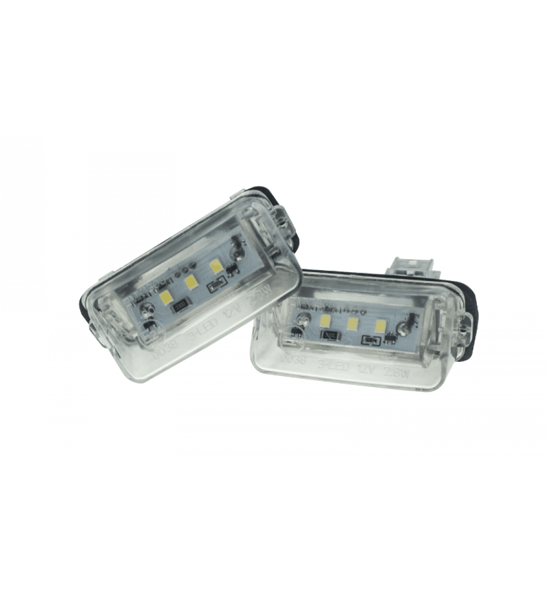 Set 2 lampi led auto, spate, numar inmatriculare, Peugeot si Citroen