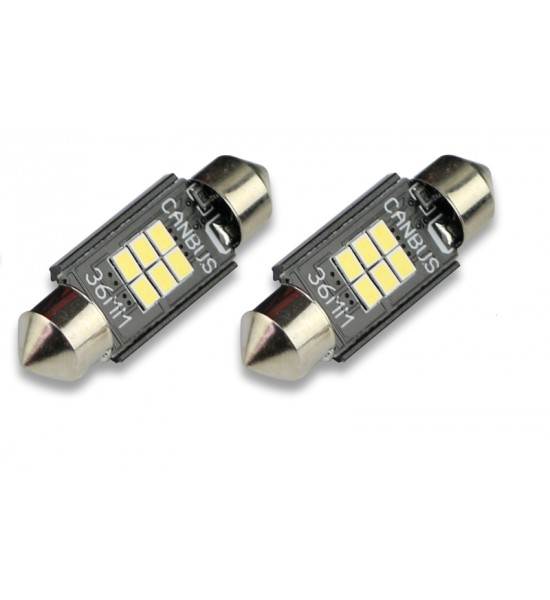 Set 2 becuri Auto,C5W/ Sofit- 41mm,- 6 SMD,- CANBUS