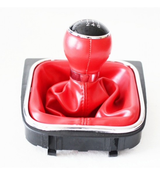 Maneta schimbator viteze, VW Golf 4, 6 viteze, piele rosie